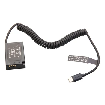 LP-E18 Dummy Battery + Type C Cable for Canon EOS 5D2 5D3 5D4 6D 6D2 60D 7D 7D2 70D 80D 90D 5DSR R R5 R6 detail image