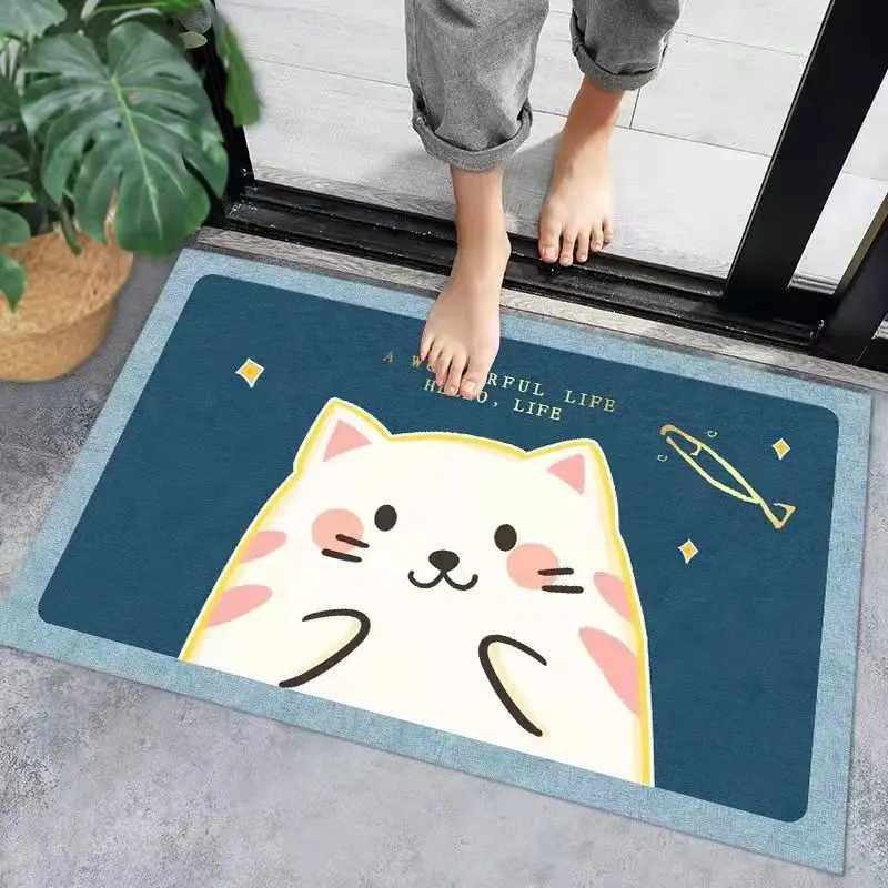 YFL 100% Polyester Microfiber Super-Microfiber Thermal Transfer Waterproof Custom Door Mat and Rug - Anti-slip, Super Absorbent Cartoon Bathroom Rugs, Ideal for Entrance, Kitchen, Bedroom, and Living Room supplier