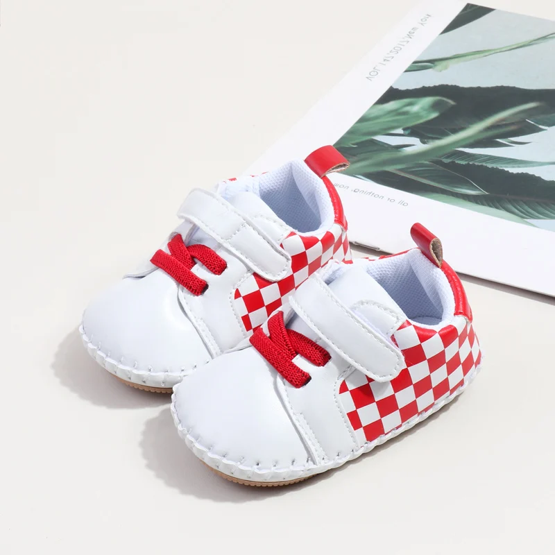 2024 High Quality Anti-slip Hook&loop Soft TPR Outsole Unisex Handmade Baby Toddler Sport Shoes Boys and Girls Casual Shoes supplier