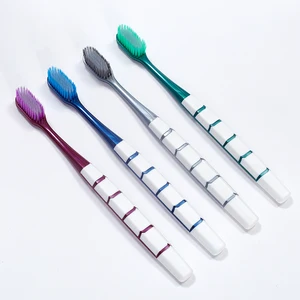 Customized Adult Orthodontic PBT Toothbrush Environmentally Friendly Ultra Soft Bristle Biodegradable Disposable for Dental Care