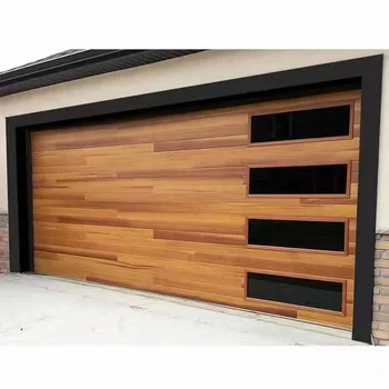 Customized Modern minimalist design Automatic Electric speed door exterior impact proof glass  Garage Doors