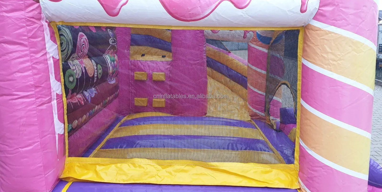 Kids Inflatable Moonwalk Candyland Sugar Shack Bounce House pink Candy ...