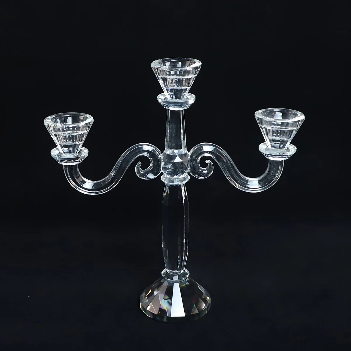 Crystal Candle Holders Set,Glass Candle Holder,Tealight Holders for Table Centerpiece