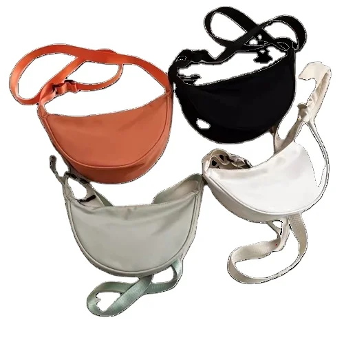 Customizable Nylon Crossbody Dumpling Bag Lightweight Small Satchel Underarm Bag Simple Canvas Bag