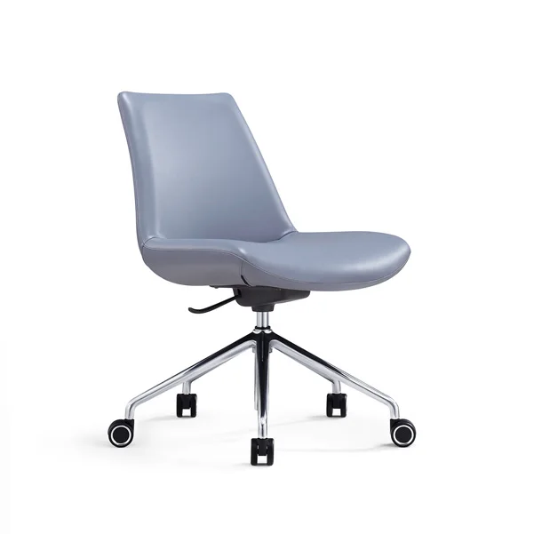4 Aluminum Legs Guest Chair Armless Visitor Conference Chair