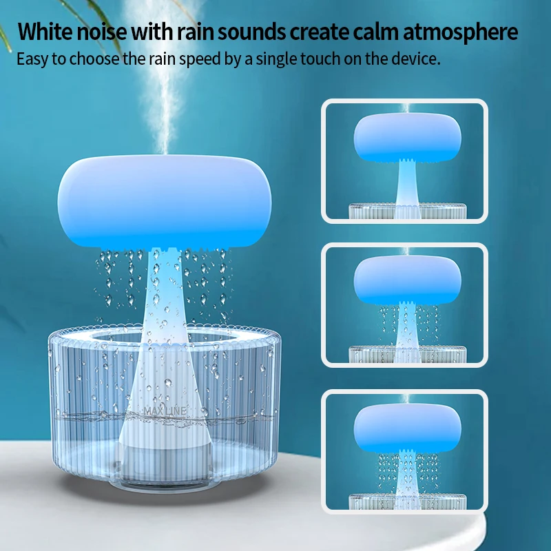 Meditation Aid Yoga Sleeping White Noise Wood Humidifier Usb Humidistat Electric Colorful Led Night Light Humidificador De Aire