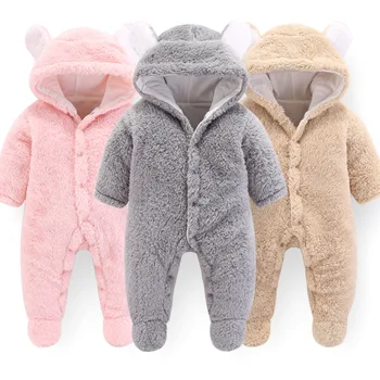 Wholesale New Born Baby boy Clothes Cute Kids Clothing Jumpsuit Warm Baby Girl Clothes Winter Baby Boys' Rompers