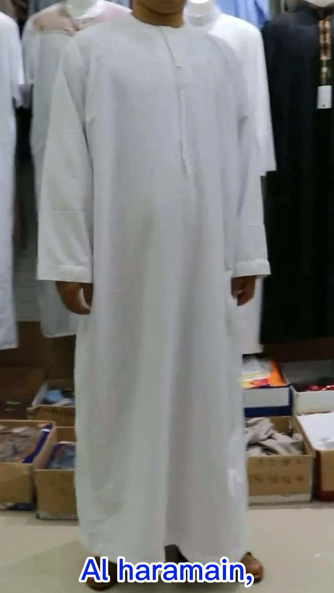 Wholesale Muslim Abaya Jubba Design Islamic Clothing White Al Haramain 