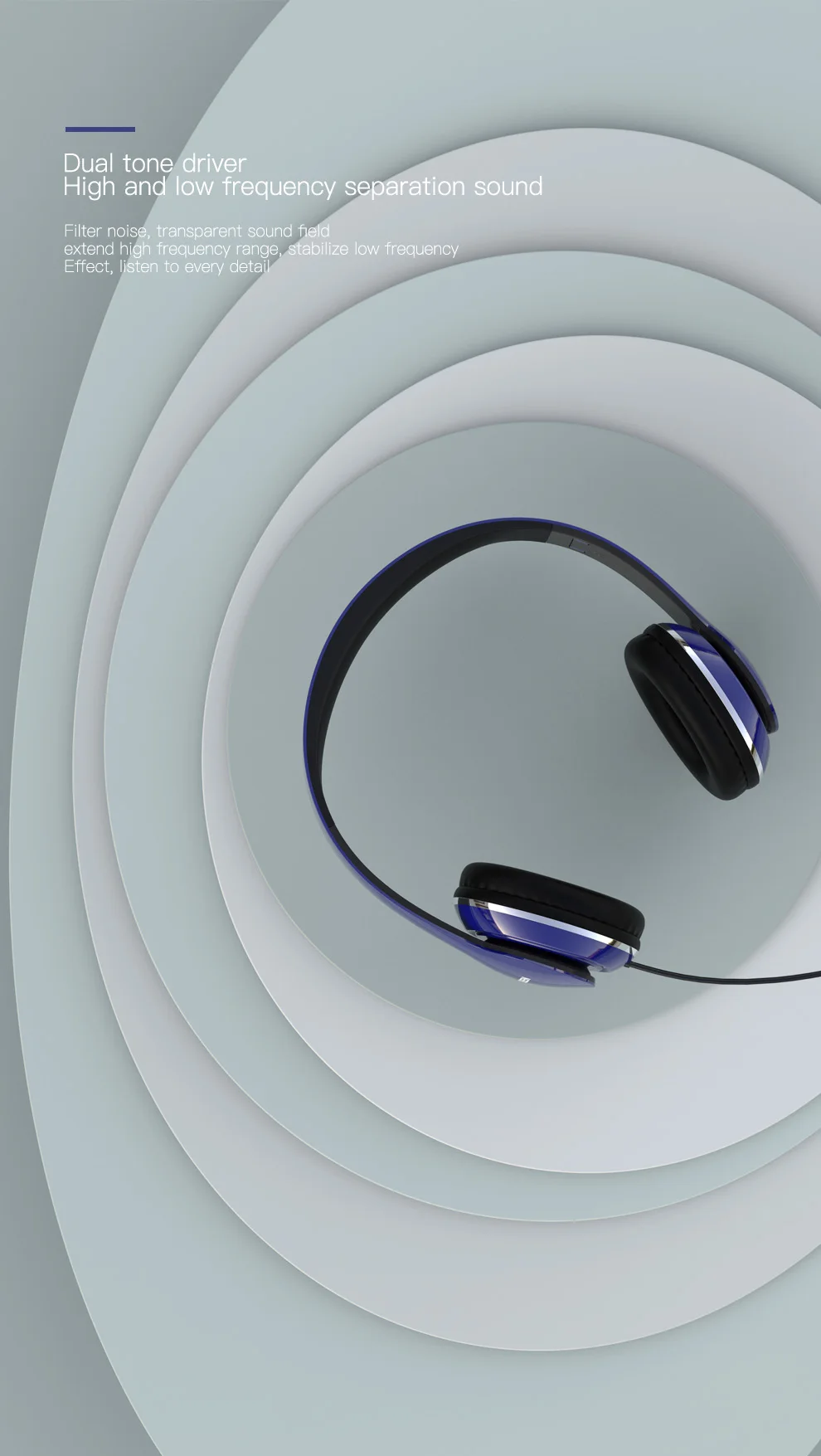 KINGLEEN  hot selling i3 Wired Headphone 3.5mm AUX Wired Gaming Headset Stereo Headphone Cheap Price blue Game Earphone