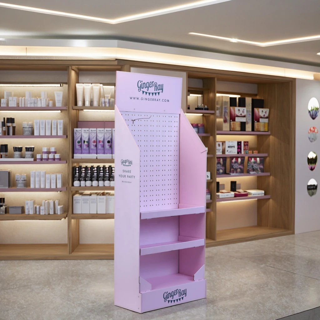 キーボード/ディスク用小売段ボール紙回転フックディスプレイスタンド