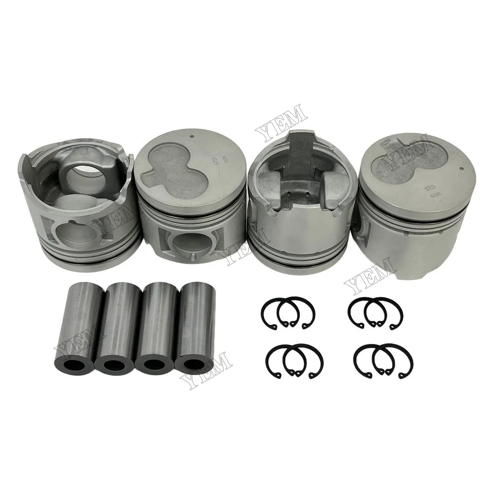 Piston Kit Compatible for Isuzu 4JG2 Engine Replacement Parts