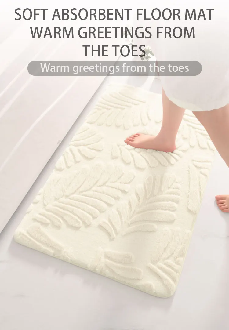 40*60cm Soft Memory Foam Non Slip Absorbent Bathroom Rugs Velvet Bath Mat Environmental Protection Non Slip Bath Mat details