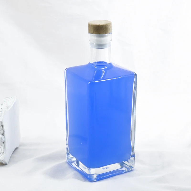 5000ml 角型ガラスワインボトル コルク栓付き ウイスキー用