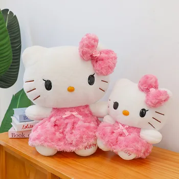 Large Size Pink Pink Cherry Blossoms Skirt Hallo Kitty HK KT Plush Toy Kawaii Stuffed Animal Xmas Valentines Sanrion Plush
