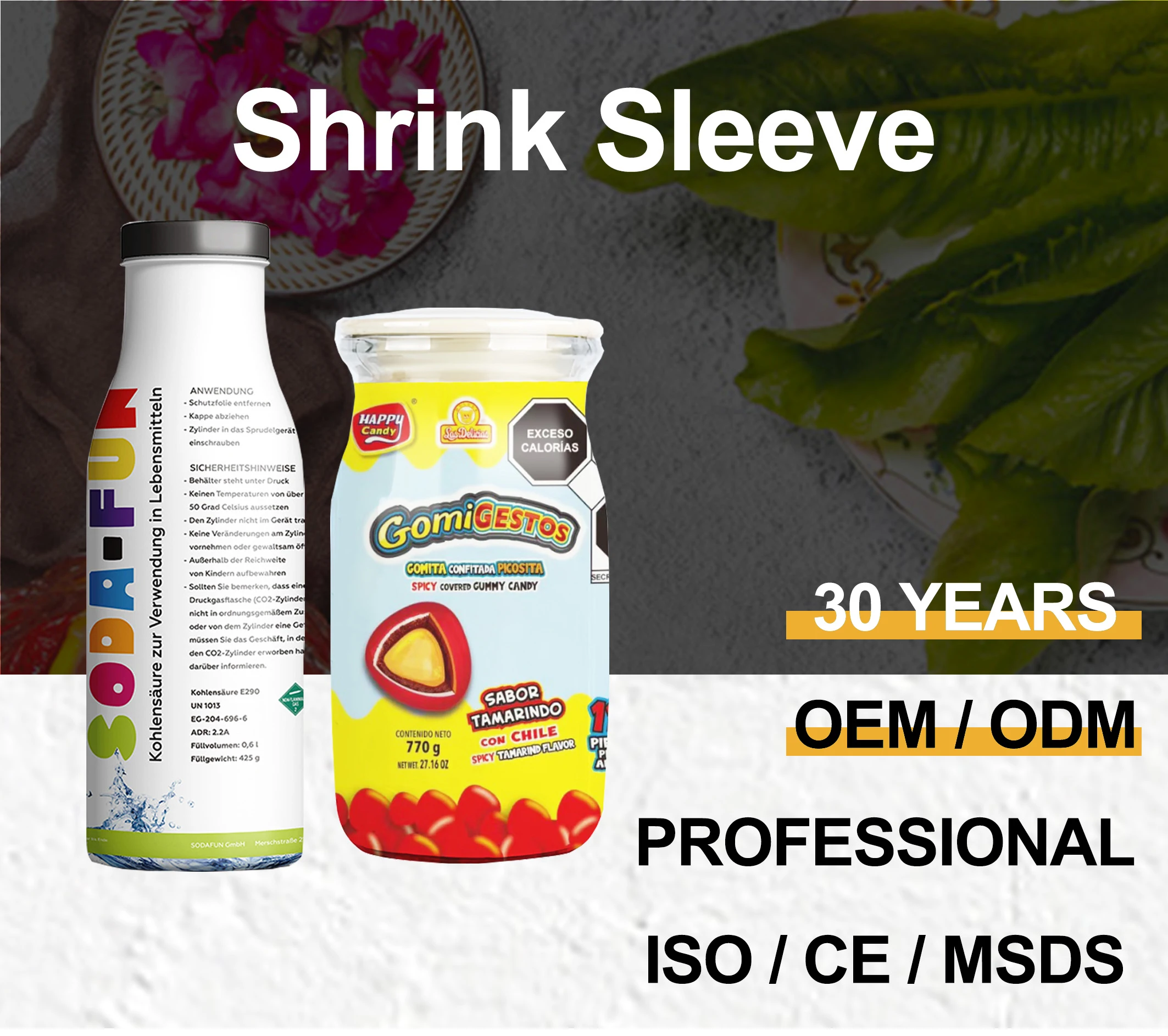 Custom Logo Print Protein Powder Bottle Stickers Glass Bottle Label Pvc ...