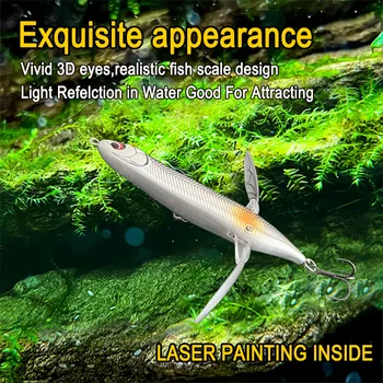 Fast Water Surface System Dragonfly Luya Stainless Steel Artificial Hard Bait Floating Tractor Fishing Lure Simulation Fishing – Hard Lure – view 4