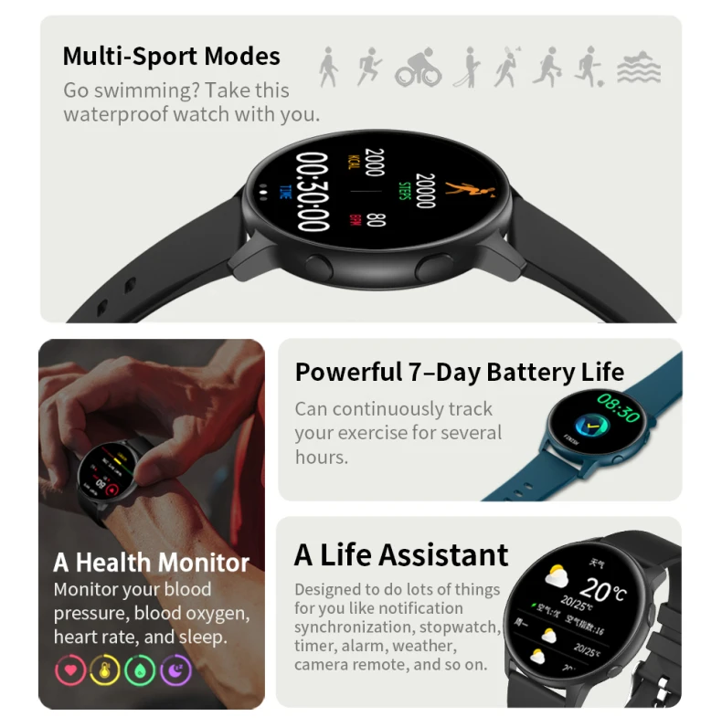 Cheap Price ZL02 Plus Sport Smartwatch 1.28'' Round Touch IPS Screen Men Women Smart Watch Bracelet(3).jpg
