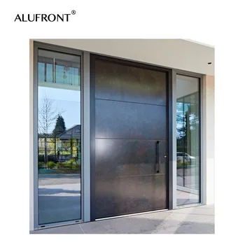 AlUFRONT Main Doors Designs Aluminum With Glass Aluminium Doors and Windows Aluminium Pivot Door for House