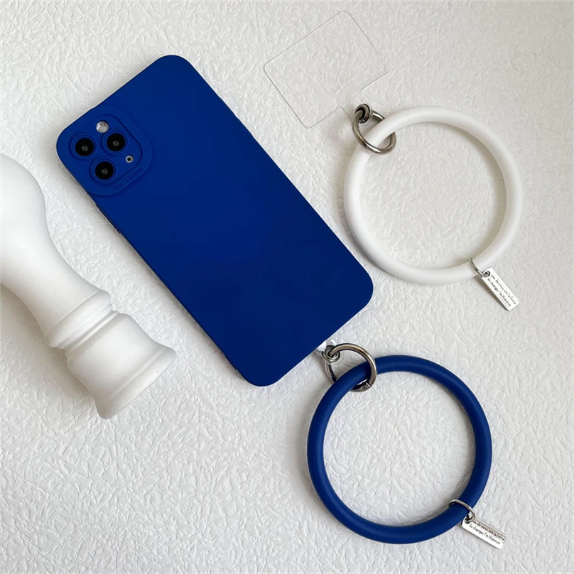 Universal Hanging Ring For Mobile Phone Soft Silicone Lanyard Strap Anti-Lost Bracelet for iPhone Xiaomi Samsung Keychain