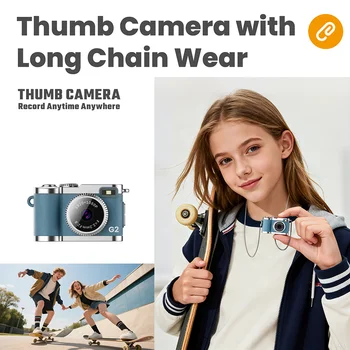 Mini Thumb Digital Camera 0.96 Inch Multiple Colors Tiny Ultra Compact CMOS 1080P 200mAh Travel Vlogging Pocket Cam G2 detail image