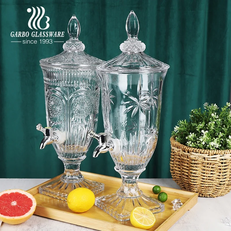 Distributeur De Boissons Relaxdays Avec Support - 8 Litres - Verre