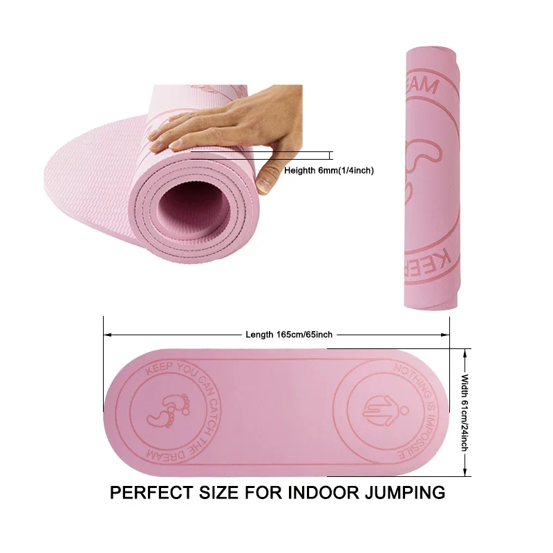 Fitness Exercise Eco Friendly Extra Large Thick Skip Round 165cm Shock Absorbing Sound-proof Yoga Skip Skipping Jump Rope Mat