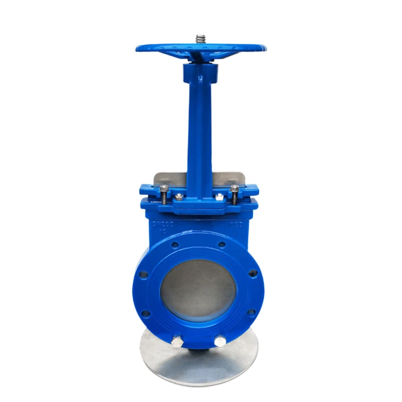 Concealed stem stainless steel knife gate valve Manual sewage gas paper slurry cast steel plunger slide valve