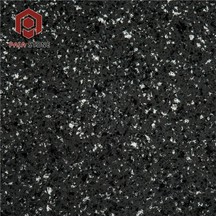 product starlight sparkle dark black quartz tile countertop-0
