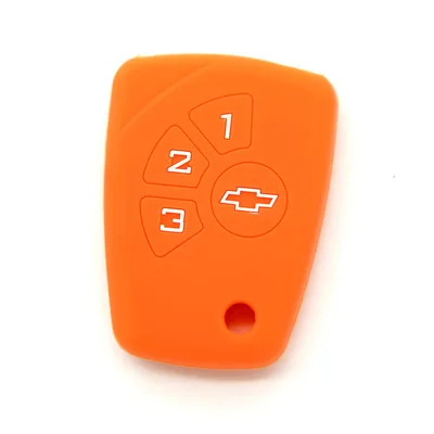 Silicon Linings Jacket Smart Key Holder 3 Button Remote Car Key Cover case for Chevrolet Spark Optra Captiva Aveo
