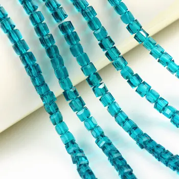crystal square cube beads