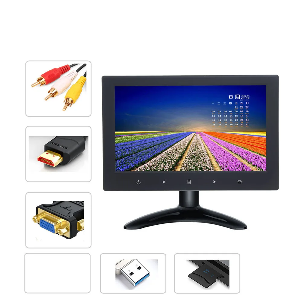 8inch 1280*720p Digital Lcd Monitor Tf 