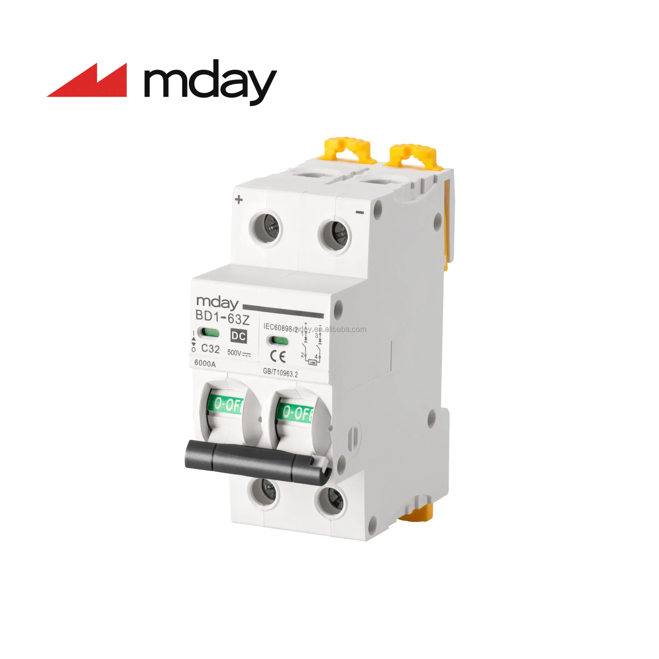 High Quality Mini Circuit Breaker 2P MCB 6A 16A 20A 25A 32A 40A 50A 60A AC 500V Miniature Circuit Breaker