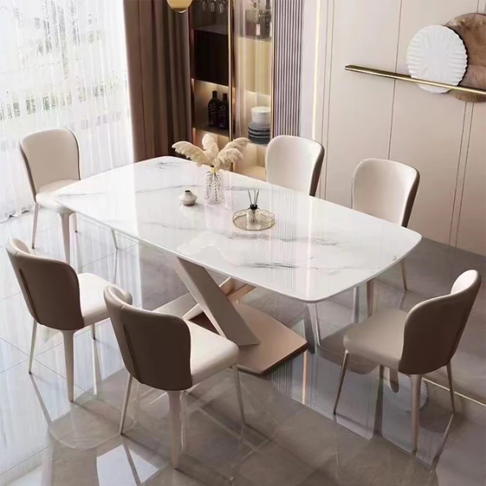 Modern Nordic Minimalist Room Furniture Iron Base Square Black Dinner