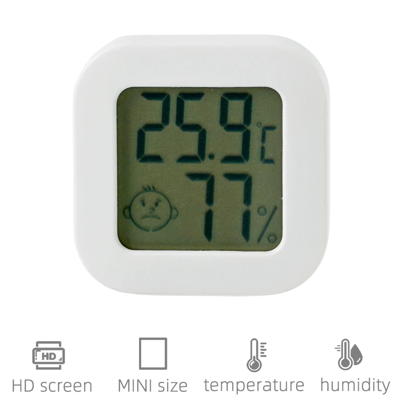 Clearance Mini Smiley Digital Thermometer Hygrometer Electronic LCD Digital Temperature Humidity Meter Sensor Gauge for Home