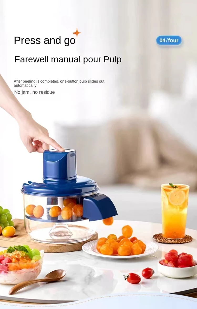 Small Automatic Kitchen Appliances Fruit & Vegetable Peeling Machine for Grapes Plums Tomatoes Garlic