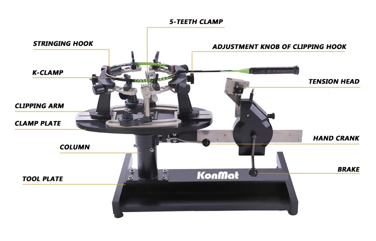 Manual Table Racket Stringing Machine for Badminton and Tennis Rackets