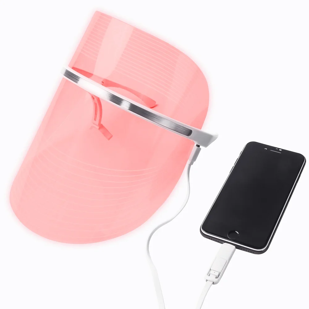 Portable 3 Colors LED Therapy PDT Treatment Facial Mask Professional Skin Care LED Lights Photon Face Mask