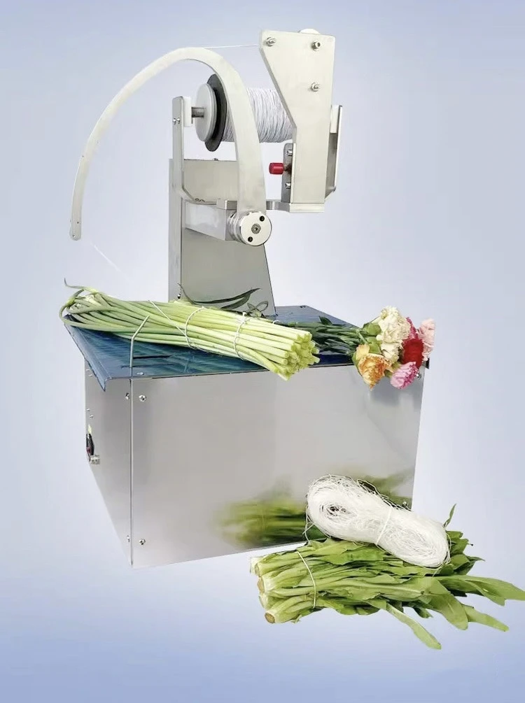 Automatic Strapping Machine For Flower Vegetable Stick With Elastic ...
