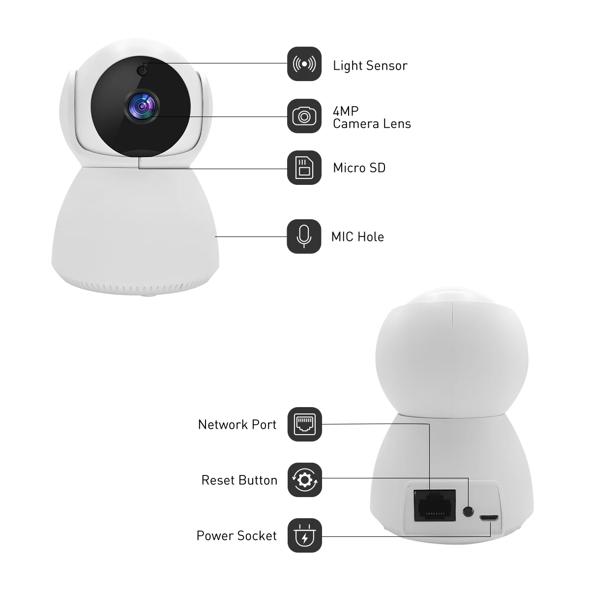 product v380 rp15 wifi lan 4mp indoor security camera hd ptz cctv with night vision alarm storage motion detection tf card  cloud data-69