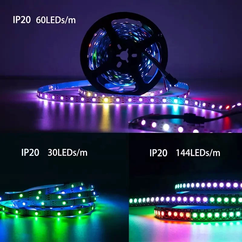 Ws2812b Led Strip Lights Addressable Flex Neon Rgb Smd5050 5v 12v ...