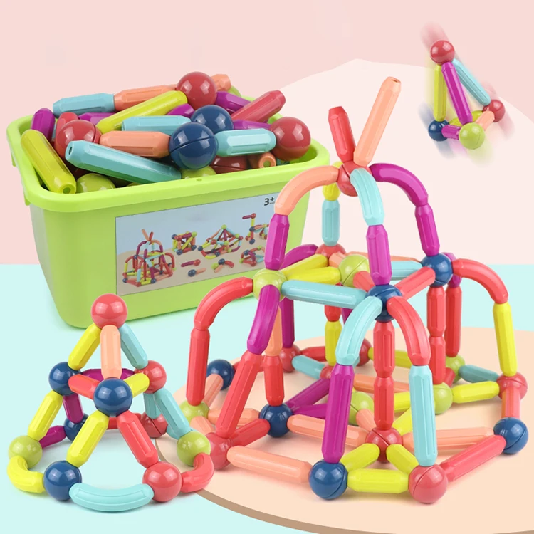 Лидер продаж, магнитная палочка, шарик, магнитные большие палочки «сделай сам», магнитные палочки и шарики, игрушки