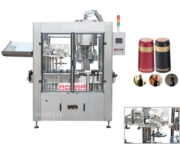 Automatic Wine Bottle PVC Capsule Capping Machine with Feeding Capsule Sealing Machine