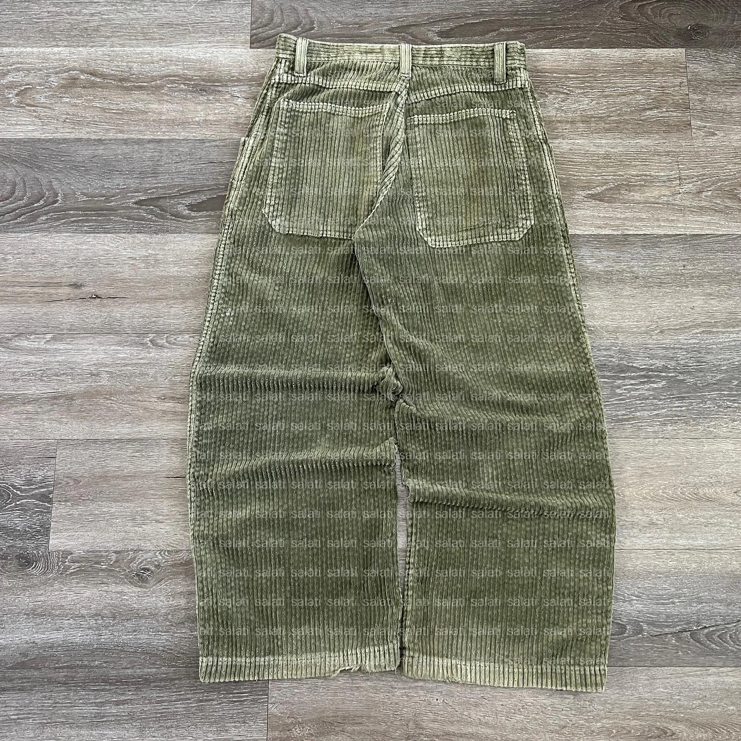 Salati Trousers Custom Manufacturer Streetwear Winter Loose Oversize Acid Wash Corduroy Straight Wide Leg Baggy Pant for Men gallery 2