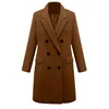Brown plus size wool overcoat topcoat jacket