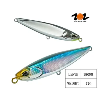 ZOZ 190mm 77g Floating Artificial Hard Swim Pencil Fishing Lure ABS Printed Saltwater Baits for Fishing – Pencil – view 2