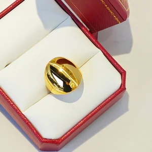 Ilona Chunky Style Design Ring Gold Plated Wholesale Jewelry Stainless Steel Vintage Rings Women Jewelry