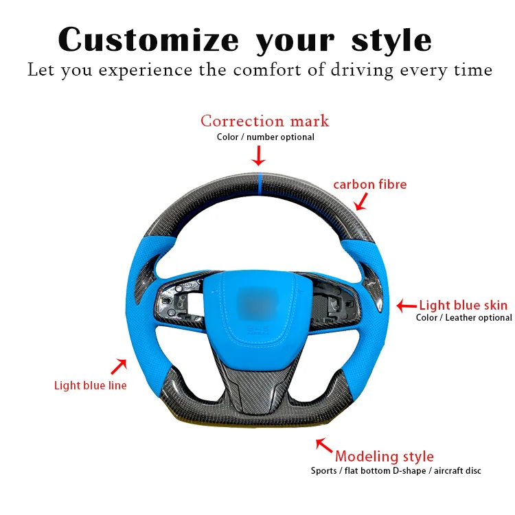 Carbon Fiber Steering Wheel For Honda Civic 10 Generation Sports