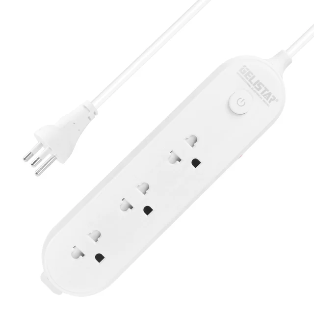 Customize Factory Wholesale Thailand Type Power Strips 3 Outlets Color White Extension Sockets