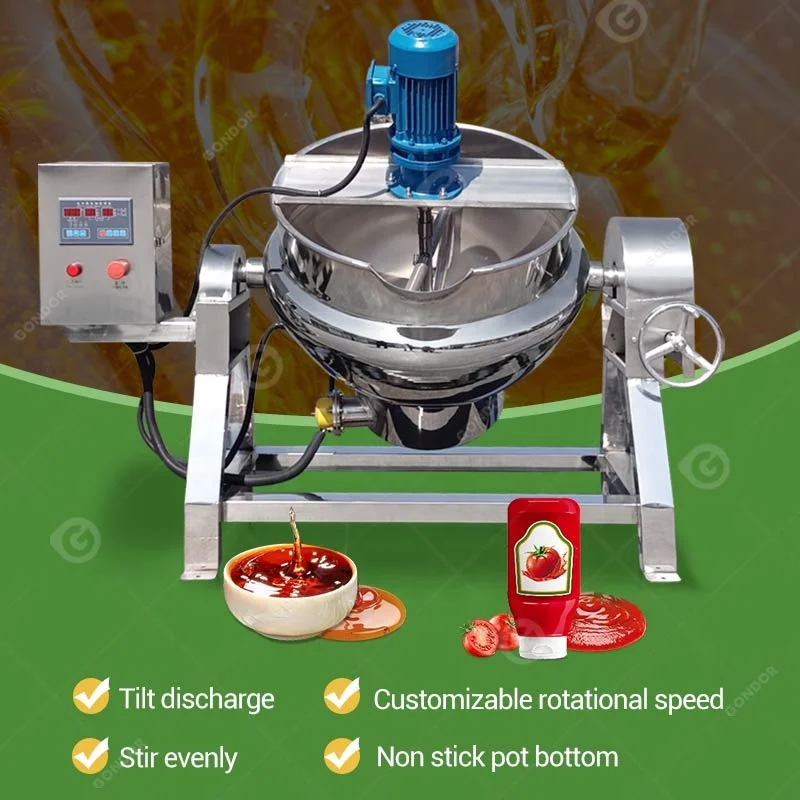 100 Cooker High Pressure Double Jacket Stirring Grade Planetary Mixer Pot Electric Food Cook Boiler for Meat