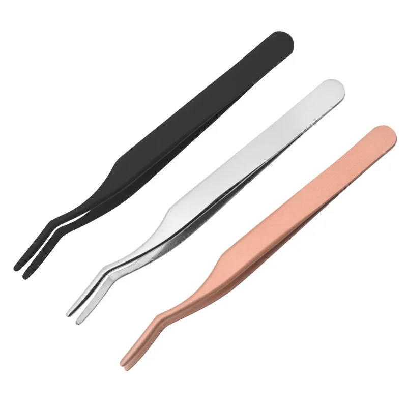 Original Factory Black Eyebrow Tweezers Beauty Tool Stainless Steel Custom Tweezers